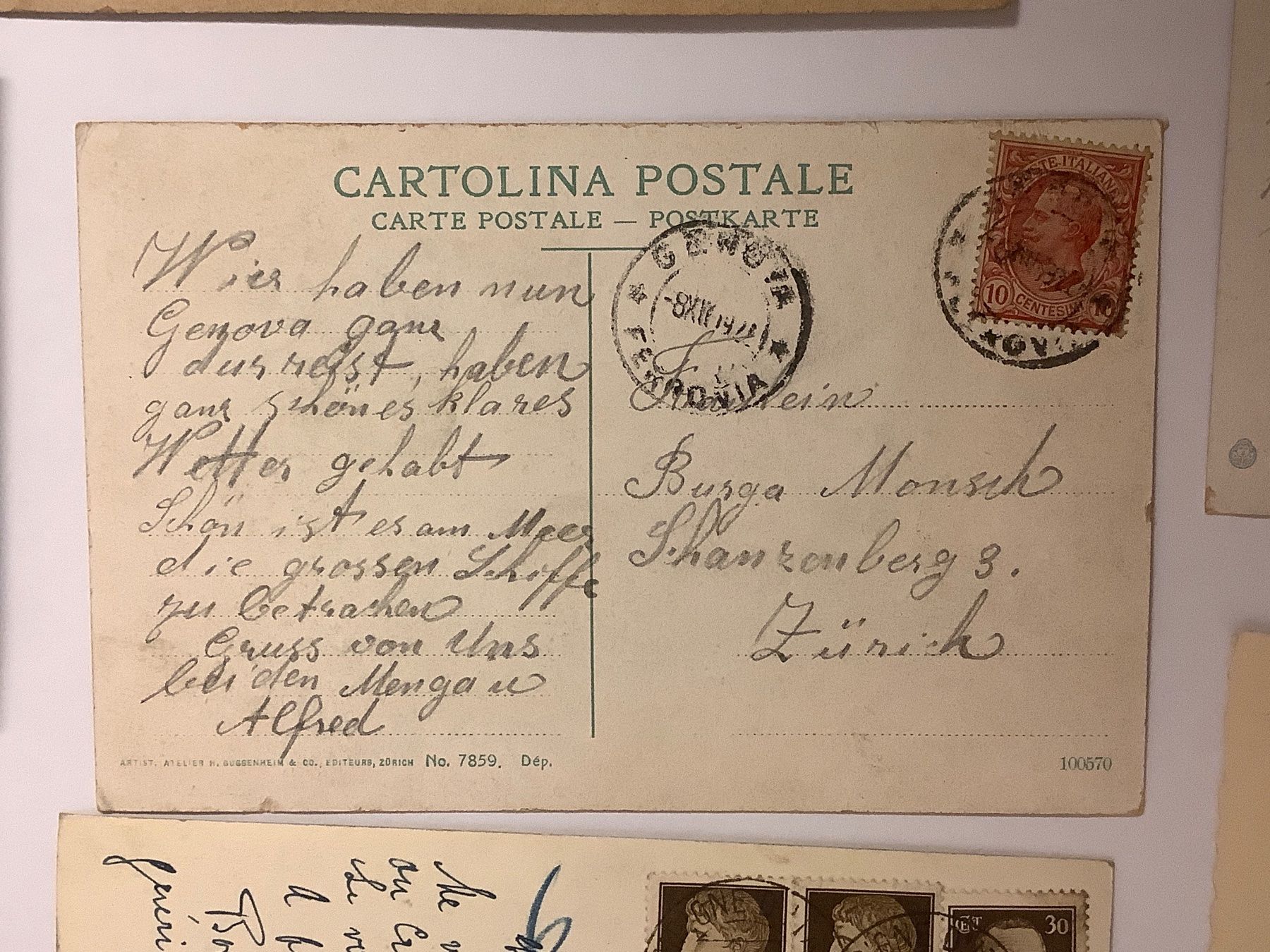 Cartoline postali: 7 alte Postkarten Italien 1909 - 1938 – Usato da St. Gallen venduto da herbrig2 7