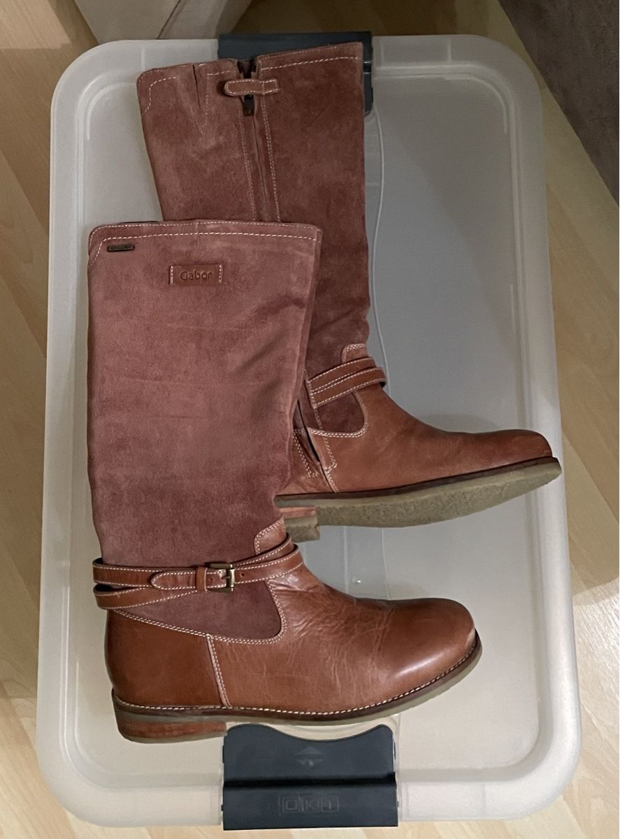 Gabor Scarpe da donna: Gabor Braune Leder Stiefel-NEU – Nuovo (secondo la descrizione) da Dättwil AG venduto da Sneskopuca