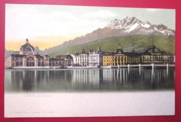 Cartoline postali: alte AK: Luzern Bahnhof mit Pilatus – Usato da Luzern venduto da Horoskop1