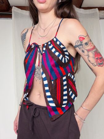 Vintage Top Damen mehrfarbig Grösse S/M