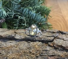Zierlicher echt Silber Ring mit einem schönen Citrin Gr. 52