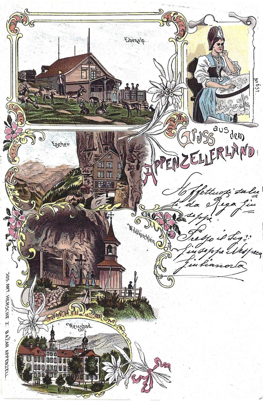 Cartoline postali: Gruss  aus  dem  APPENZELLERLAND – Usato da Bütschwil venduto da Jackson1A