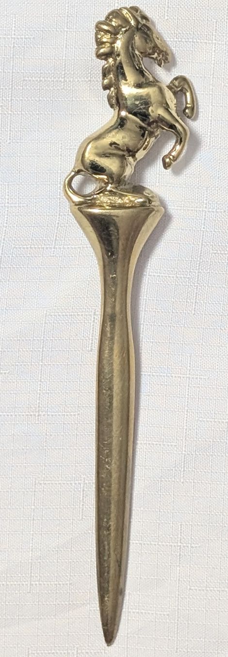 Altro materiale per ufficio: Brieföffner - massivem Messing - Pferdeskulptur als Griff – Nuovo (secondo la descrizione) da Wängi venduto da ABIZONE-86 1