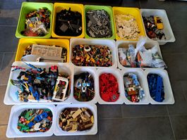 Lot de legos env. 16 kg Ninjago, Minecraft,  Star Wars, City