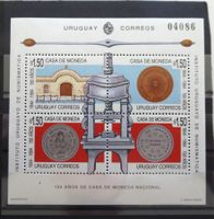 Postfrischer Block aus Uruguay 150 J. Münzstätte 1844-1994