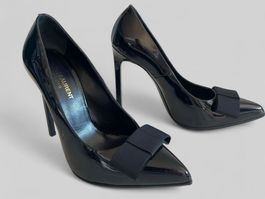 SAINT LAURENT PARIS High Heels T.EU 37.5 Lackleder Schwarz