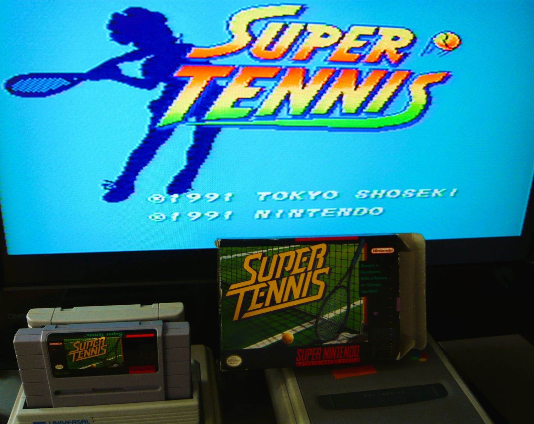 Nintendo Giochi: SNES: Super Tennis, CIB, Bon état – Usato da Onex venduto da Jaguar1986