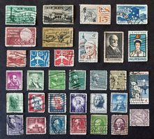 5-27-1 Timbres USA oblitérés. Diverses années.