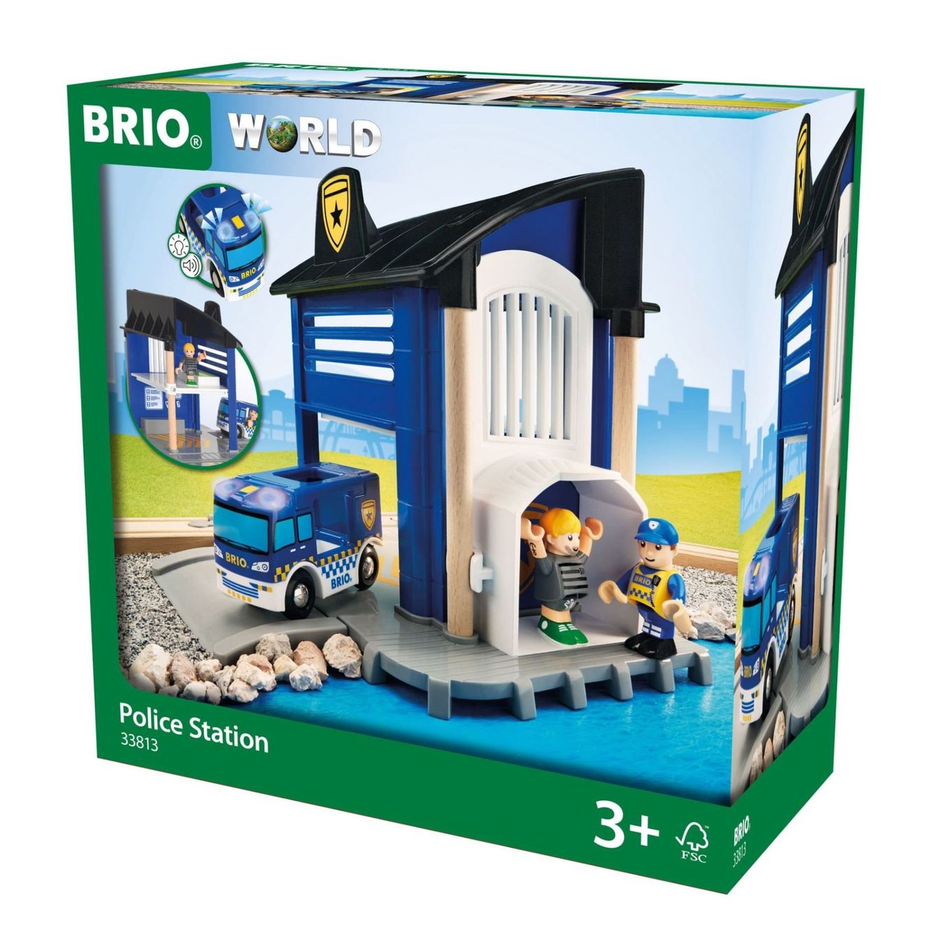 Brio Giocattoli: Brio Polizeistation mit Einsatzfahrzeug – Nuovo e nell'imballaggio originale da Malters venduto da leif 2
