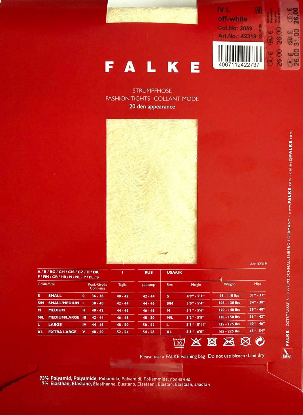 Falke Calze & Collant: Strumpfhose Falke Mystical Wave – Nuovo e nell'imballaggio originale da Menziken venduto da ABA60 1