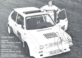 Autogrammkarte; Georg Weber, VW Golf