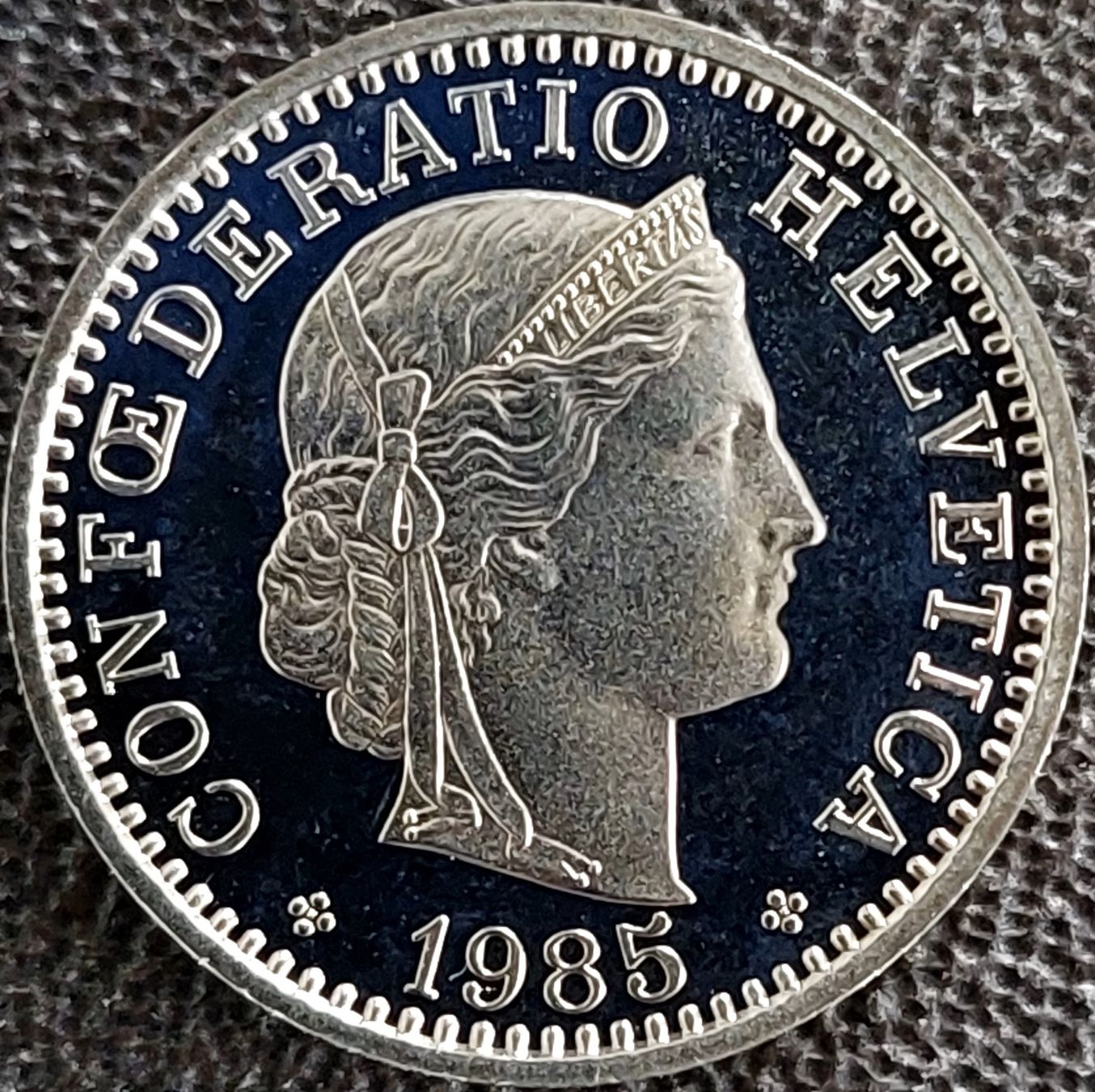 Alle Münzen: 20 Rappen 1985 stgl. / aus Münzsatz – Neu (gemäss Beschreibung) aus Arch von coinsandmore