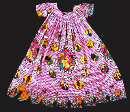 robe rose Wax Journée femme 8 mars féminisme lutte femmes