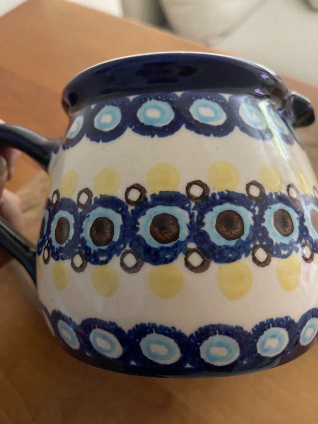 Caraffe: Keramik Krug Handbemalt bunt – Usato da Nussbaumen AG venduto da HelenaDavid1910
