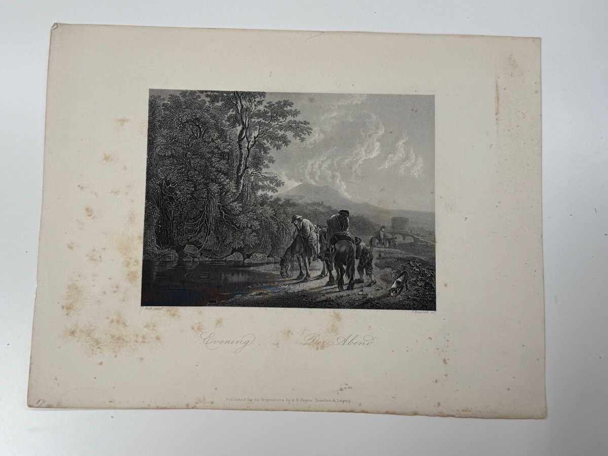 Stiche: Antike Stiche "Evening" & "Cattle" von A.H. Pyne – Gebraucht aus Erstfeld von Mario_boe0
