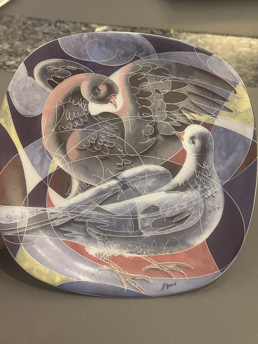 Rosenthal Teller: Rosenthal Wandteller "Friedenstauben" Hans Erni, Top! – Gebraucht aus Deitingen von Himhip