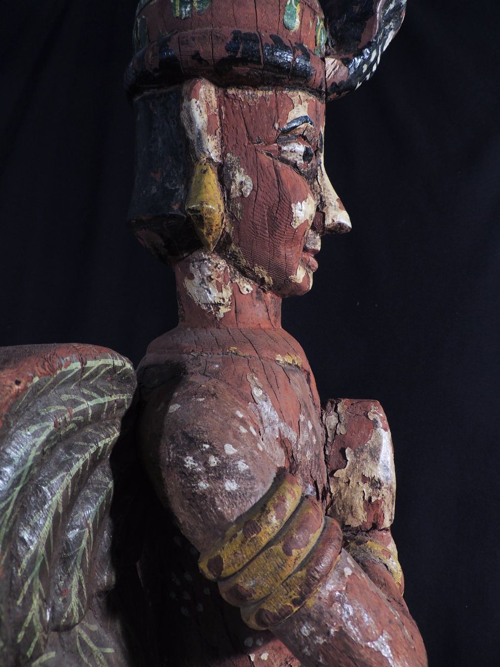Skulpturen & Statuen: Garuda Statue polychromes Holz Südostasien – Gebraucht aus Waldenburg von labrador707 6