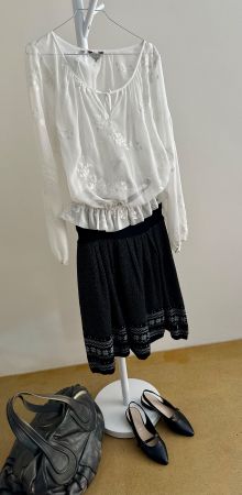 Alprausch Strickrock Gr. M / L – Schwarz/Weiss - wie neu