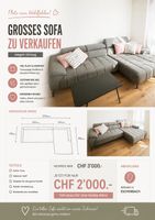 Grosses Sofa wegen Umzug zu verkaufen