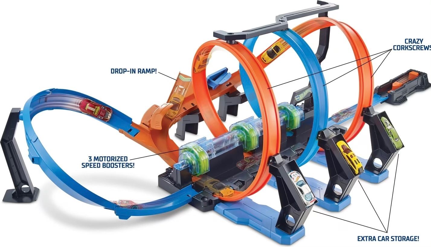 Hot Wheels Piste: Hot Wheels Korkenzieher-Crash Trackset 1:64 – Nuovo (secondo la descrizione) da Basel venduto da Seifehuesli 1