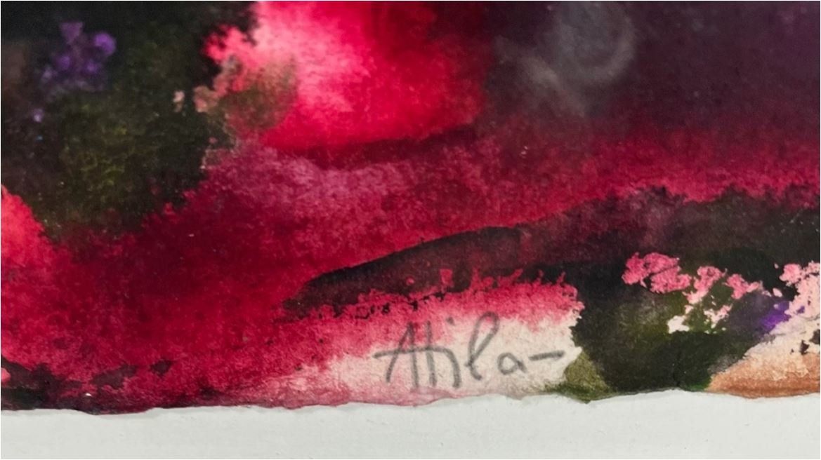 Gemälde: Atila (1931-1987)Grosse Abstrakte Aquarelle – Gebraucht aus Bruettisellen von Collector_Store 3