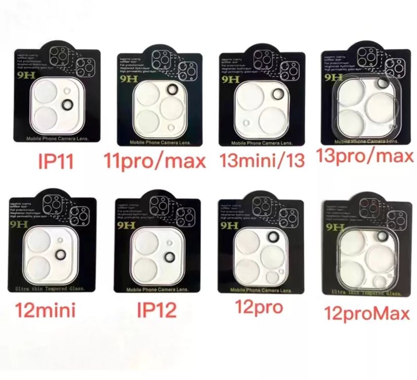 Protection Objectif Caméra IPhone Imluckies - Verre Trempé 9H Anti-Empreintes - Compatible IPhone 14/16 Pro/Pro Max - Noir