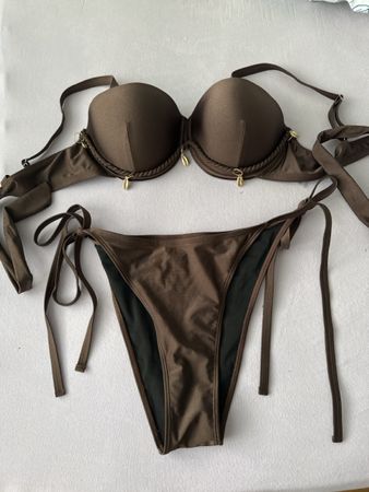 Bikini Oberteil und Unterteil braun, Grösse 1XL, neu