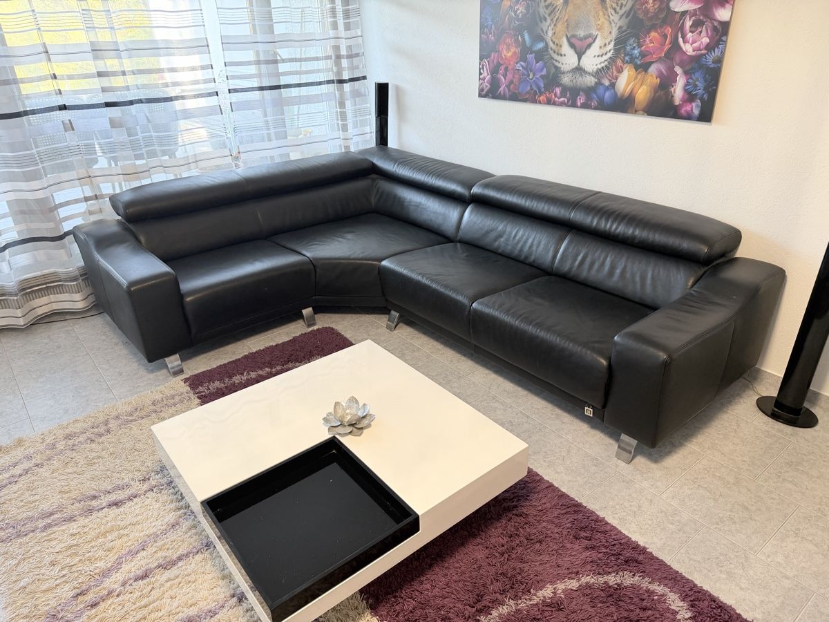 Sofas: Echt Leder Sofa-Ecksofa Schwarz Ab Fr.1 – Gebraucht aus Dietikon von Kumar_Occasionen 4