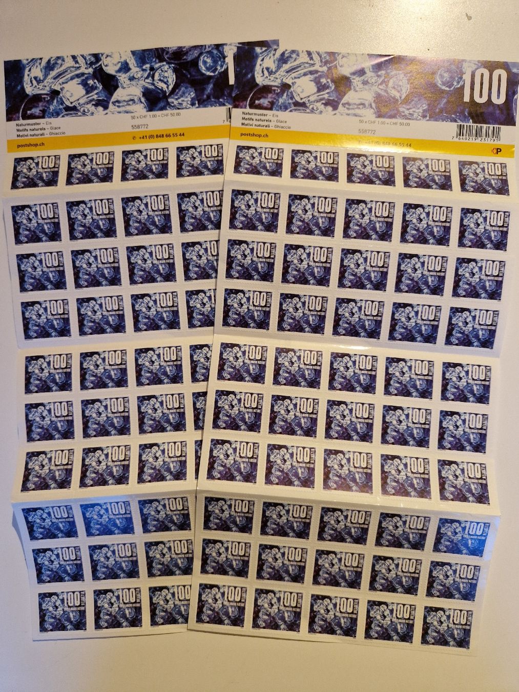 Tous les timbres: Schweiz postfrisch 100x 1Fr selbstklebend | 100Fr. – Neuf (Voir description) à St. Gallen par Enrico_SG