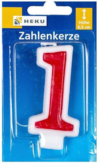 Candele: Zahlenkerze 6.5 cm 1 – Nuovo e nell'imballaggio originale da Oensingen venduto da Liquidations-Shop