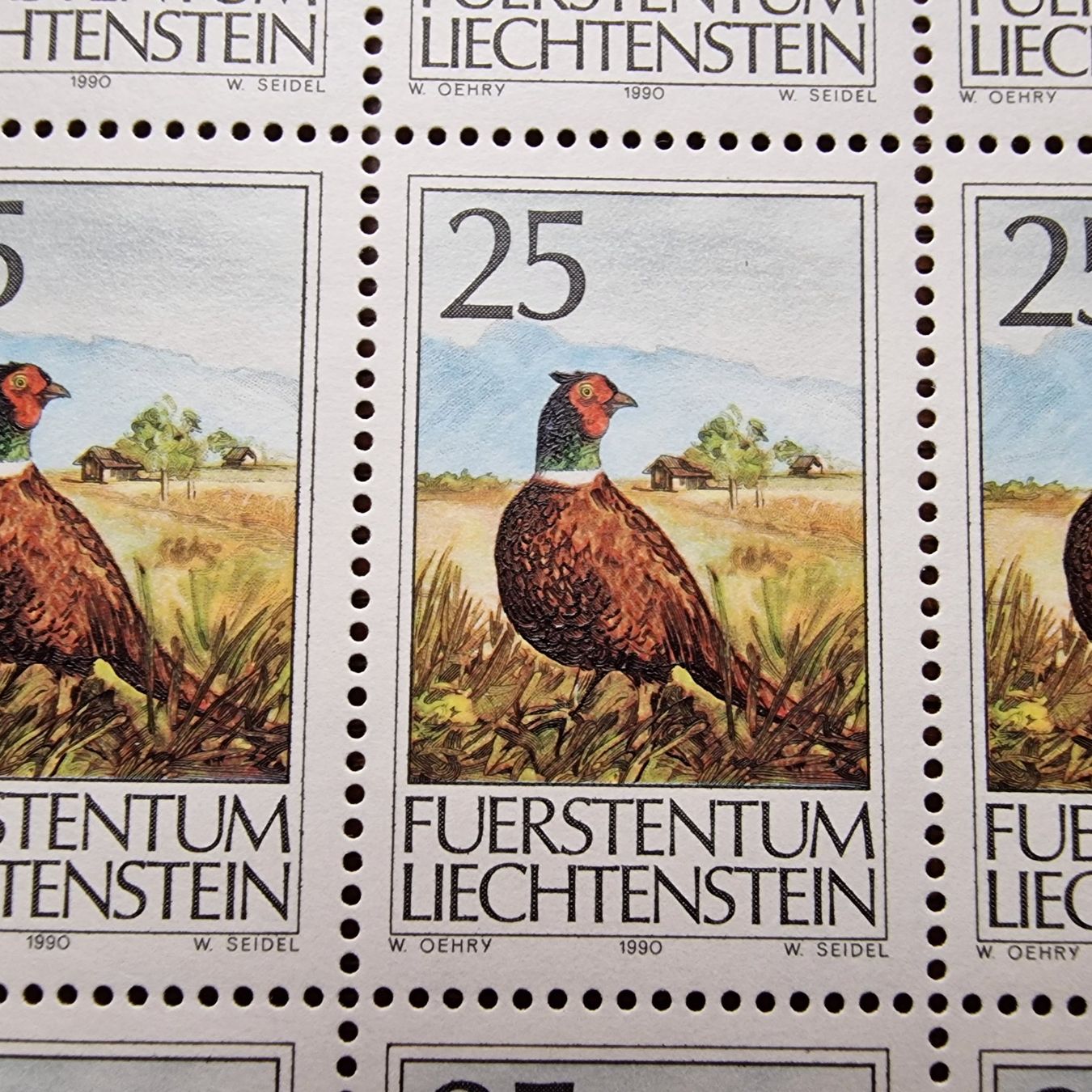Tutti i francobolli: FL 1990 Serie Bogen "Jagd B-II" postfrisch – Nuovo (secondo la descrizione) da Aesch LU venduto da briefmarken.uray 4