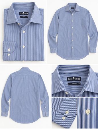 Chemise Café Coton rayée, taille 40, parfait pour l'été!