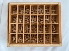Holz-Buchstaben von A - Z für Ketteli und Bänder