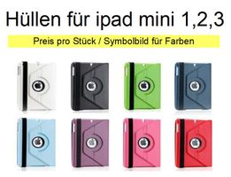 iPad Mini 1.2,3 Hülle 360° drehbar. verschiedene Farben