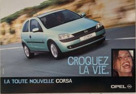 OPEL  CORSA  -  carte du concessionnaire