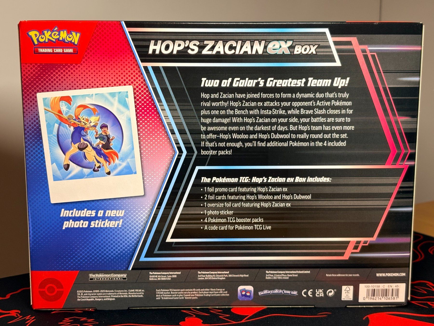 Pokémon Carte collezionabili: Pokémon Hop's Zacian ex Box – Nuovo e nell'imballaggio originale da Olten venduto da p1xx3l 1