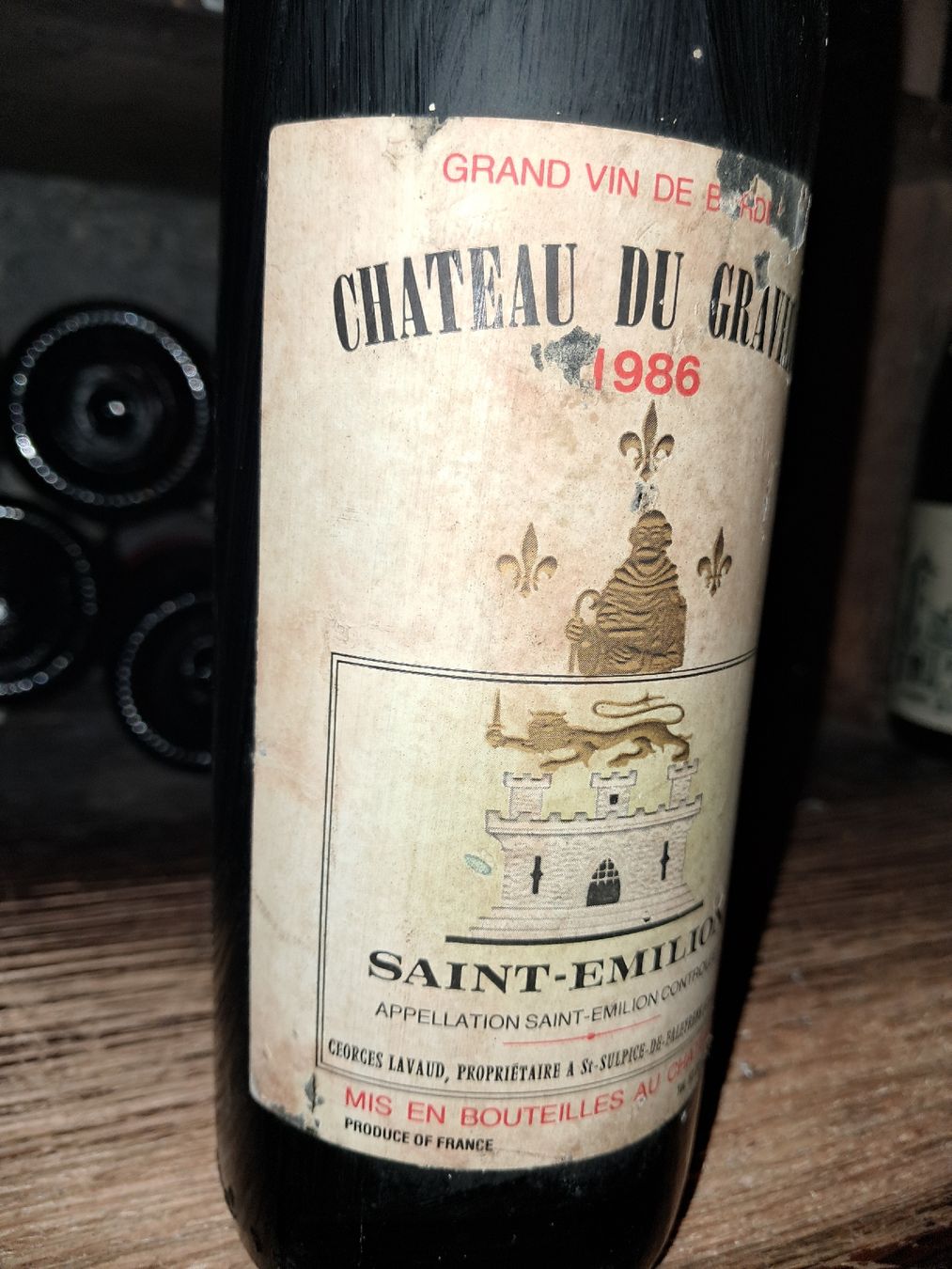 Vino: Château du Gravillon Saint-Émilion 1986 – Nuovo e nell'imballaggio originale da Le locle venduto da juliensaran 2