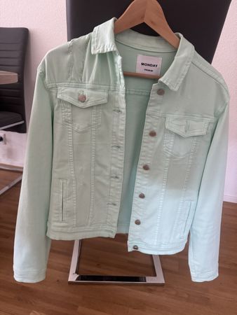 Damen Jeansjacke mintgrün Grösse M guter Zustand