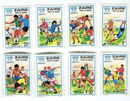 Briefmarken "Fussball". Zaire.