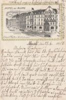 Basel-Hotel zur Blume-Litho 1917
