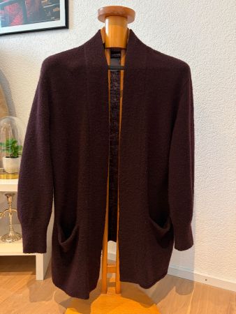 Kuschel Cardigan Mohair, Pflaume, Gr. M - Herbst Must-Have!