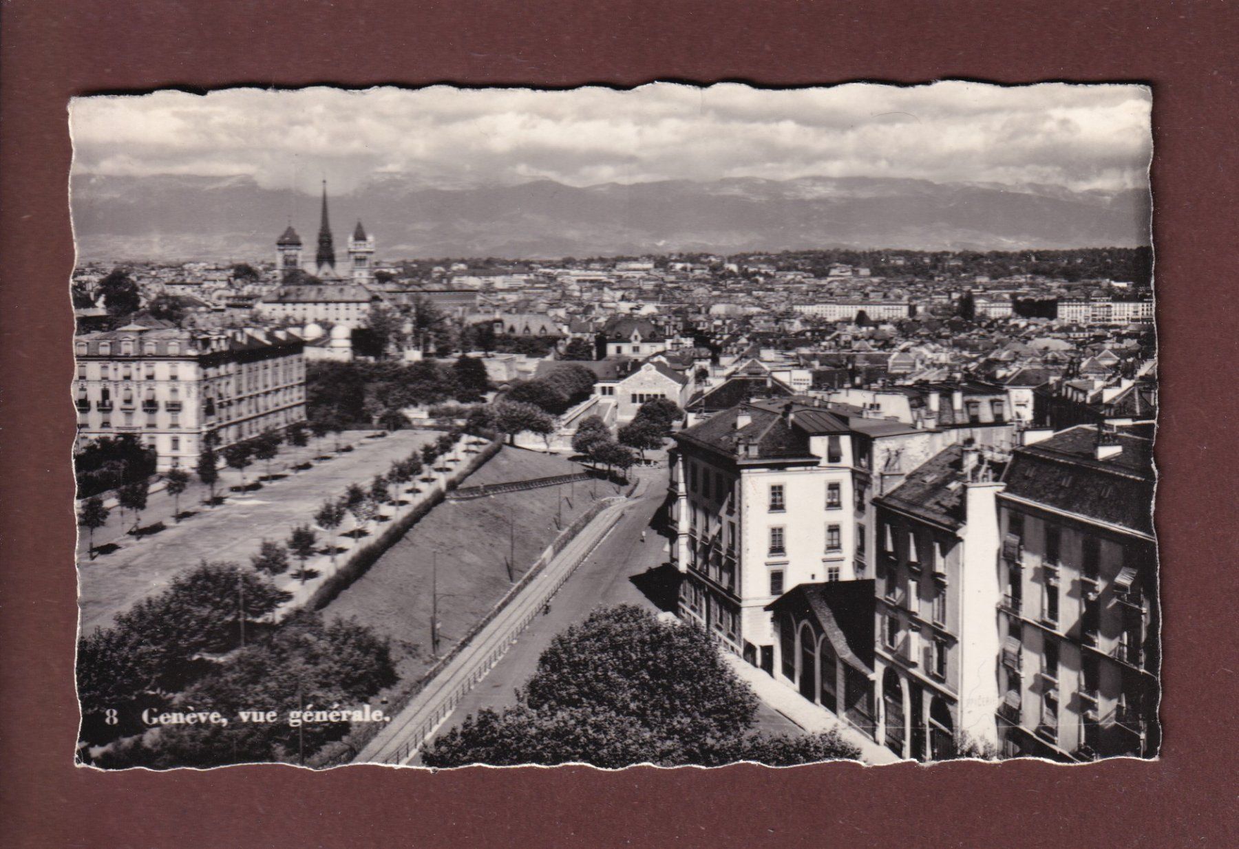 Cartoline postali: GENEVE - Vue partielle - 1949 – Usato da Pully venduto da nicecards