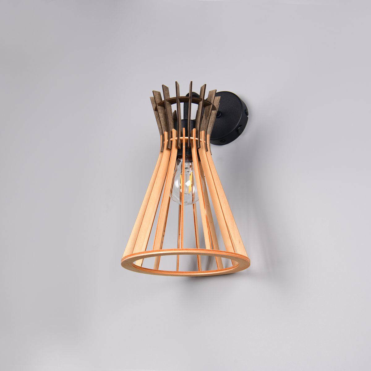 Lampade: Wandleuchte, Schwarz, Braun, 24 cm Höhe – Nuovo (secondo la descrizione) da Kreuzlingen venduto da Smart-Light 5