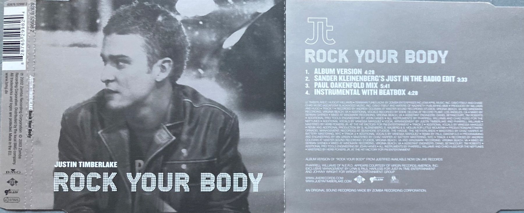 CD: JUSTIN TIMBERLAKE - ROCK YOUR BODY – Usato da Poliez-Pittet venduto da Newtown-Records
