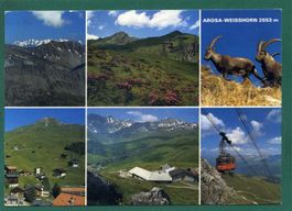 Arosa-Weisshorn, 6 Ansichten, 1987, gelaufen, Grossformat