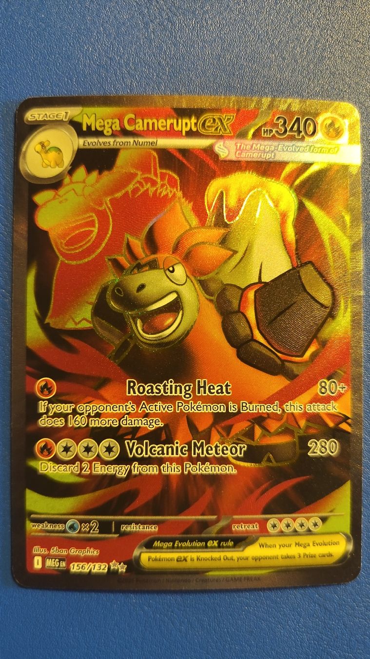 Pokémon Sammelbilder & Trading cards: Mega Camerupt ex 156 / 132 Mega Evolution Ultra Rare 🔥 – Neu (gemäss Beschreibung) aus St-Saphorin-Lavaux von Mercimaisnon