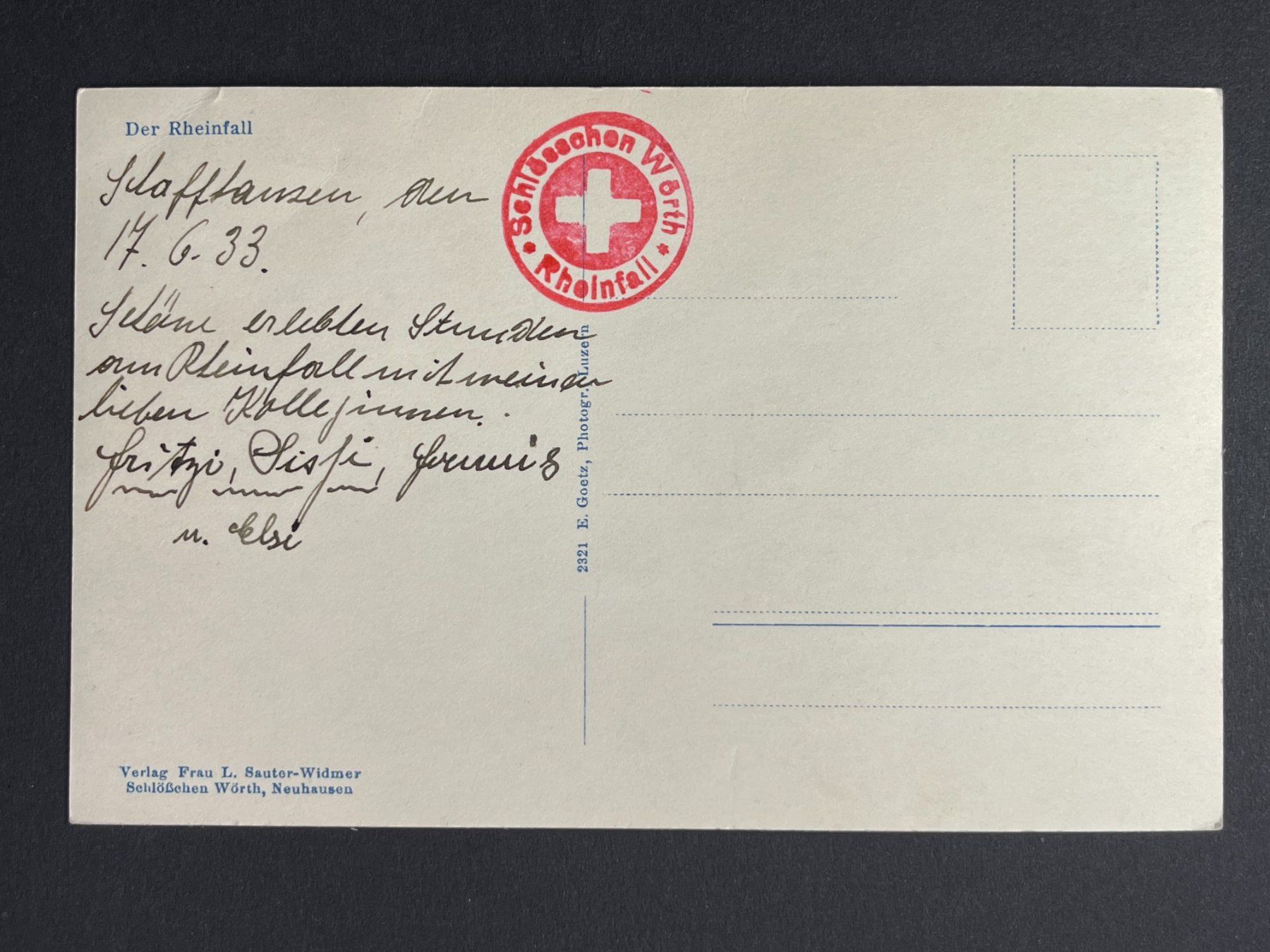 Ansichtskarten: Der Rheinfall – Gebraucht aus Steg VS von _vinci_ 1