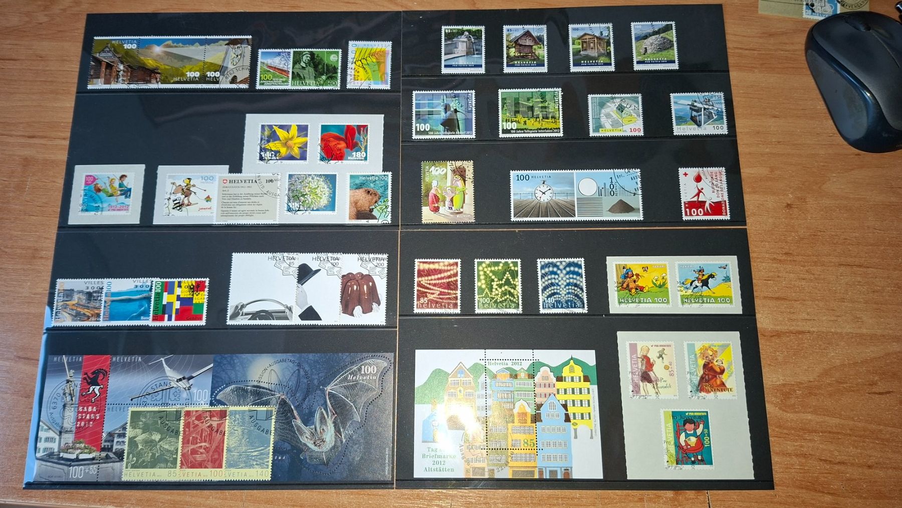 Tous les timbres: M2012 - Série complète CH 2012 1er jour – D'occasion à Trélex par Phil_Albert