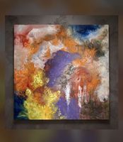 Gemälde " Farbexplosion" handmade 100×100