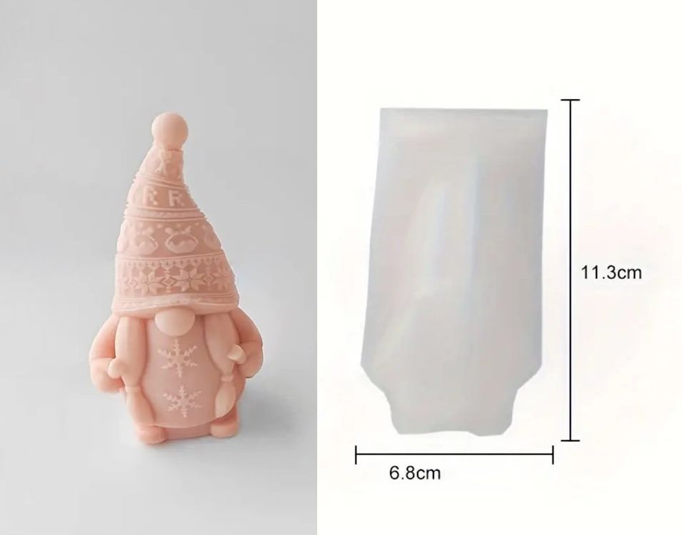 3er Set Silikonformen Weihnachten - Wichtel & Schneemann Formen Für DIY Deko, Harz & Kerzen
